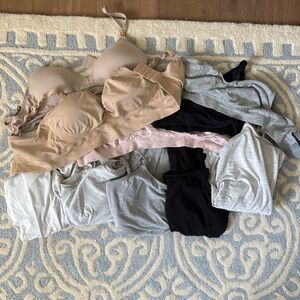 5 nursing bras and 5 nursing tanks! Used but good